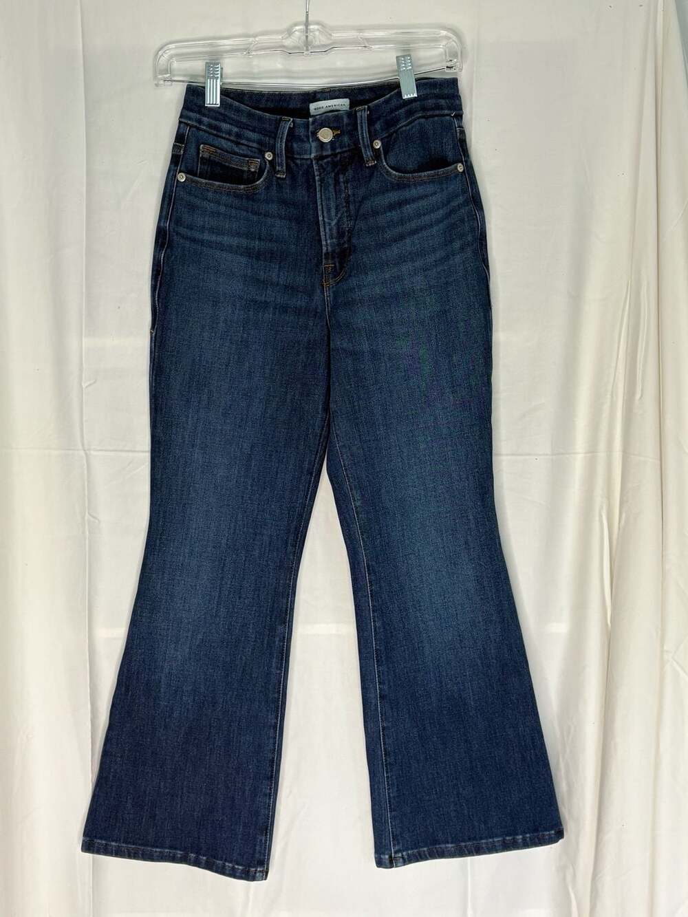 Good American Good Legs Crop Mini Boot Jeans Size 4/27